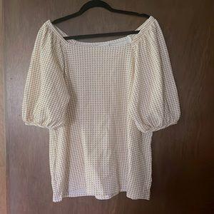 Ava & Viv mustard puff sleeved shirt